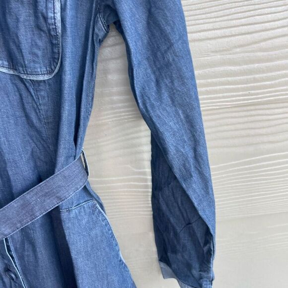 Brooks Brothers denim belted A line dress - Picture 3 of 8